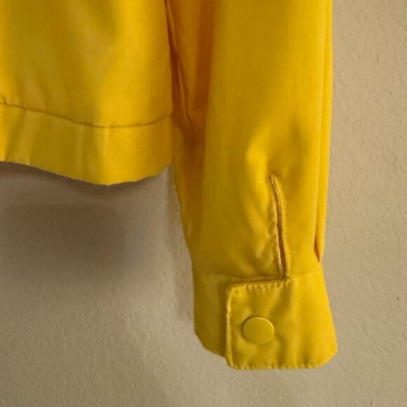 Vintage 70s Retro Bright Yellow Spring Jacket Lightweight Medium - Picture 6 of 9